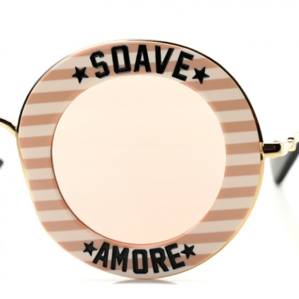 GUCCI WOMENS ROUND NUDE GOLD PINK SUNGLASSES GG0113S-30001560-009 - Picture 5 of 8